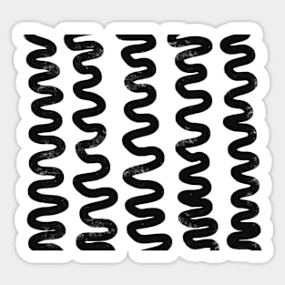 black curves Sticker